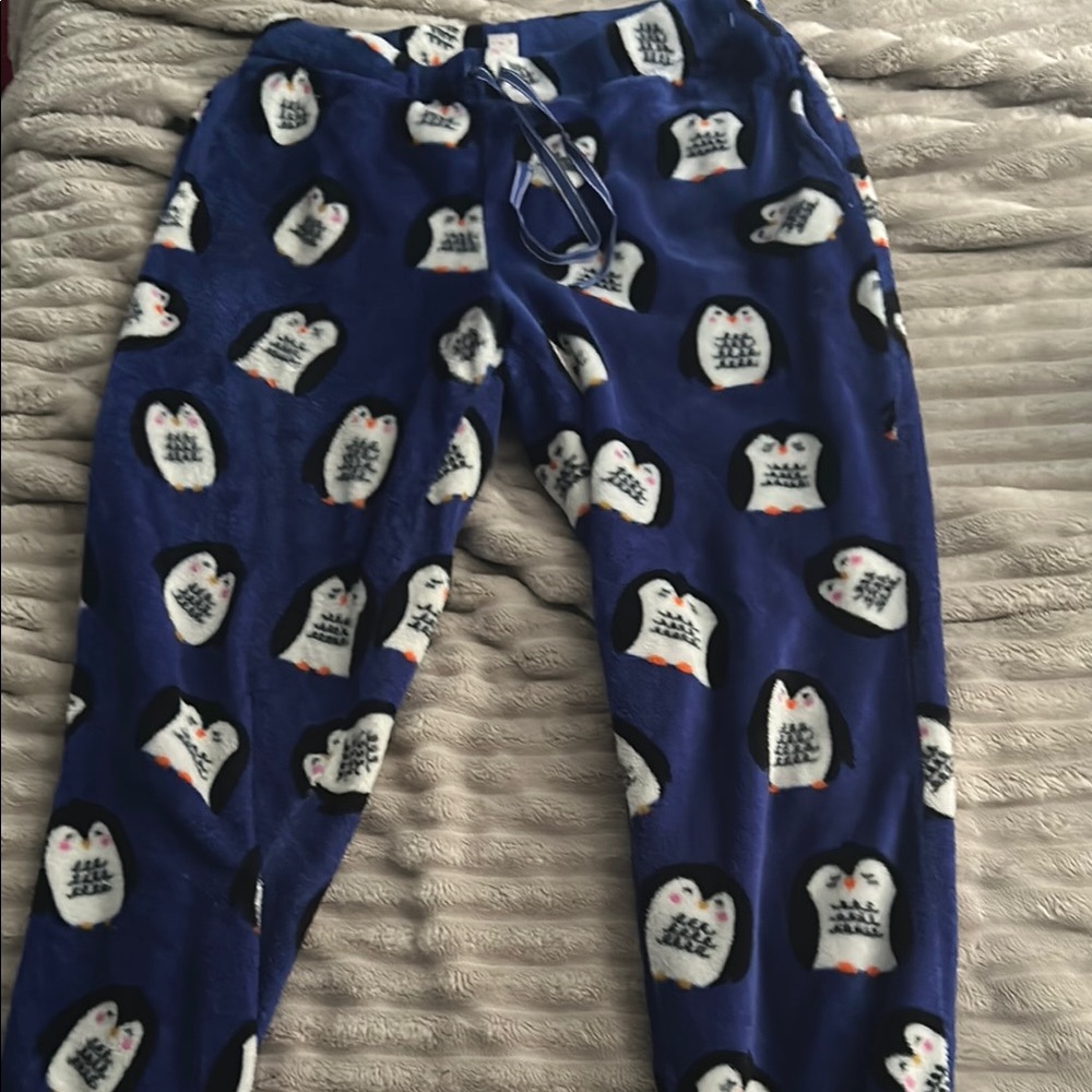 Cozy Penguin Print Pajama Pants